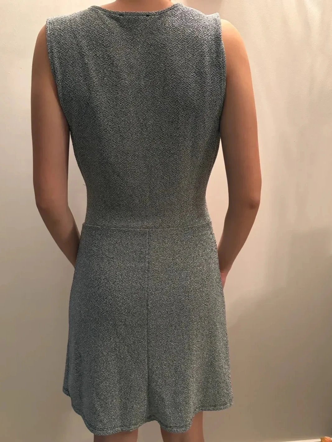 Vestido Morgan plateado con recortes de lurex 40 – photo 4